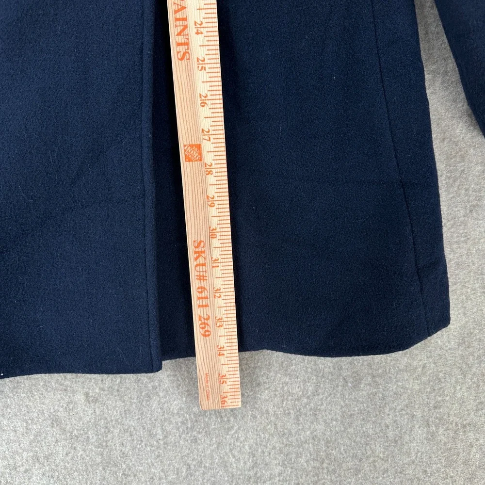 NWT J Crew Peacoat Jacket Womens 6‎ Navy Wool Blend Doubled Breasted Ladies - Picture 6 of 8